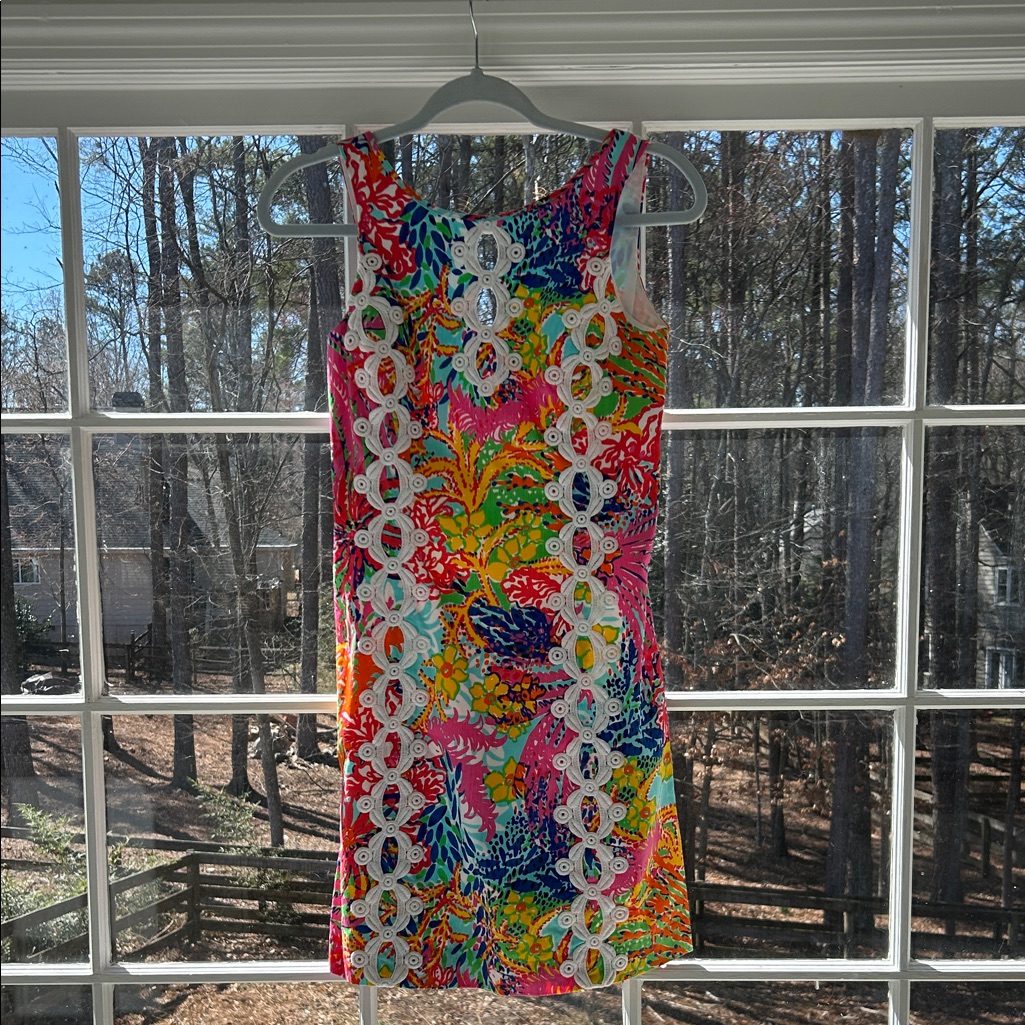 Lilly Pulitzer Colorful Floral Dress, Size 0